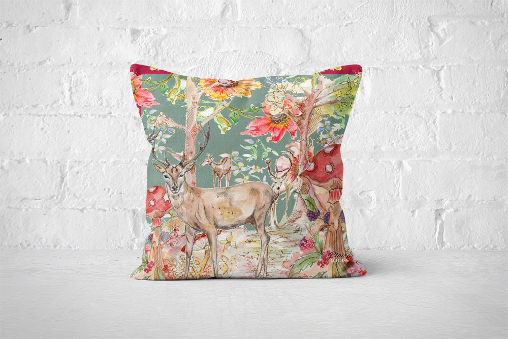 Whimsical Stag Cushion