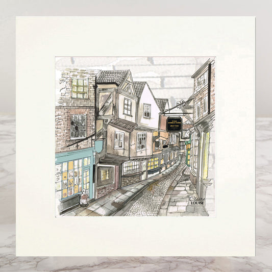 The Shambles York Mounted Print