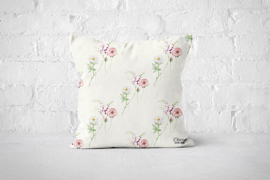 A Spray Of Flowers Pattern Wedding Cushion
