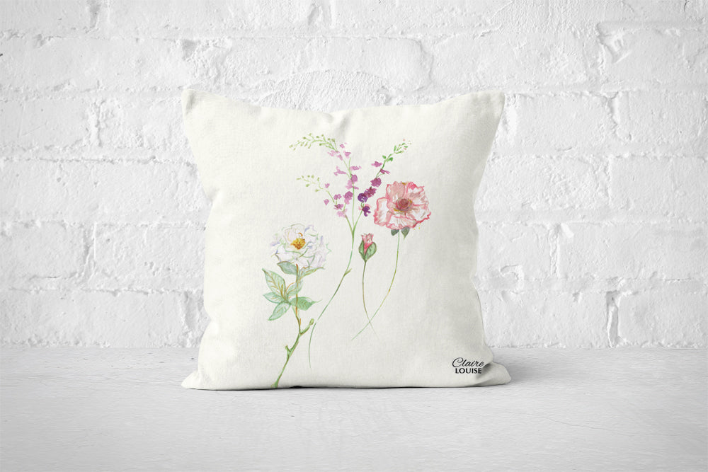 A Spray Of Flowers Wedding Cushion