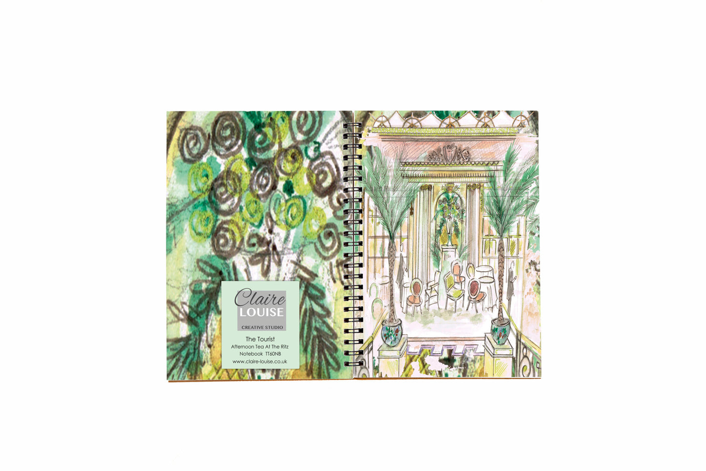 Afternoon Tea At The Ritz A6 Spiral Bound Notebook