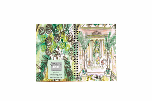 Afternoon Tea At The Ritz A6 Spiral Bound Notebook