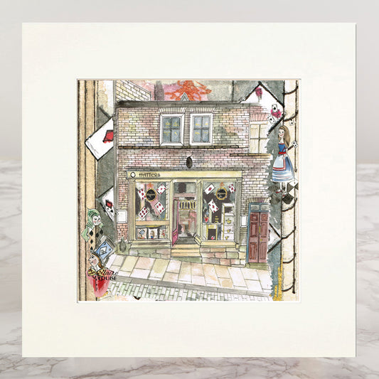 Hatters Coffee Shop Mounted Print