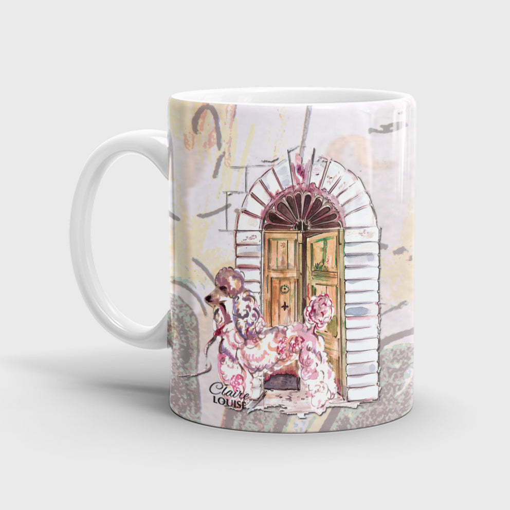 At Home With Poodle Ceramic Mug