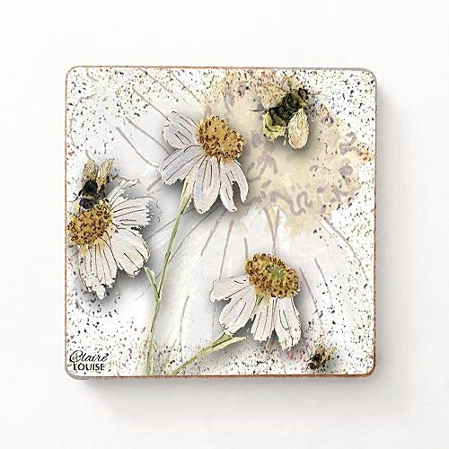 Powder Bloom Daisies Fridge Magnets