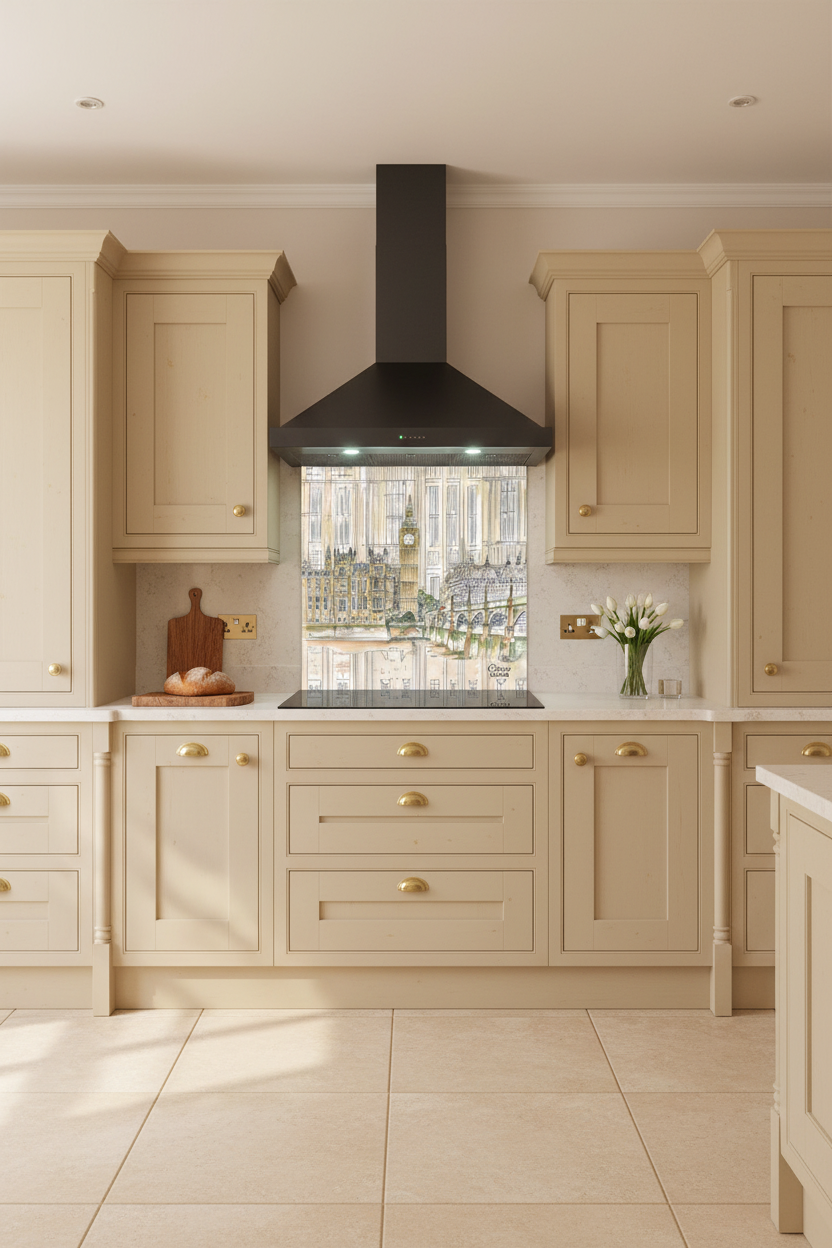 Big Ben Splashback Cream Kitchen