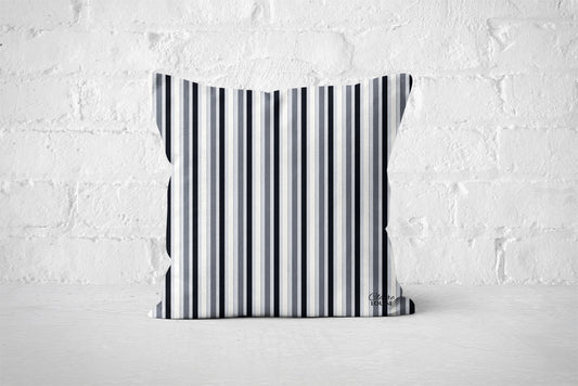Black and white Stripe Outdoor Cushion