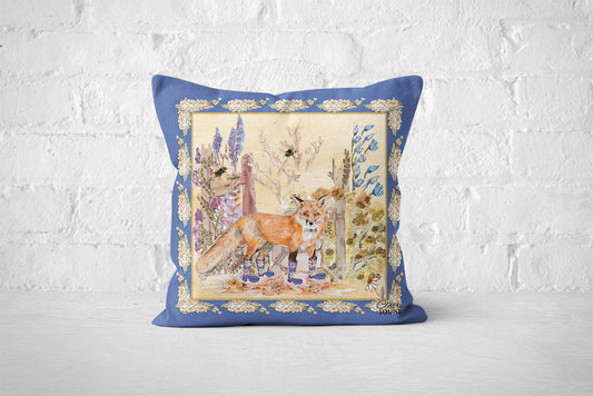Fox Bouquet Boots Cushion