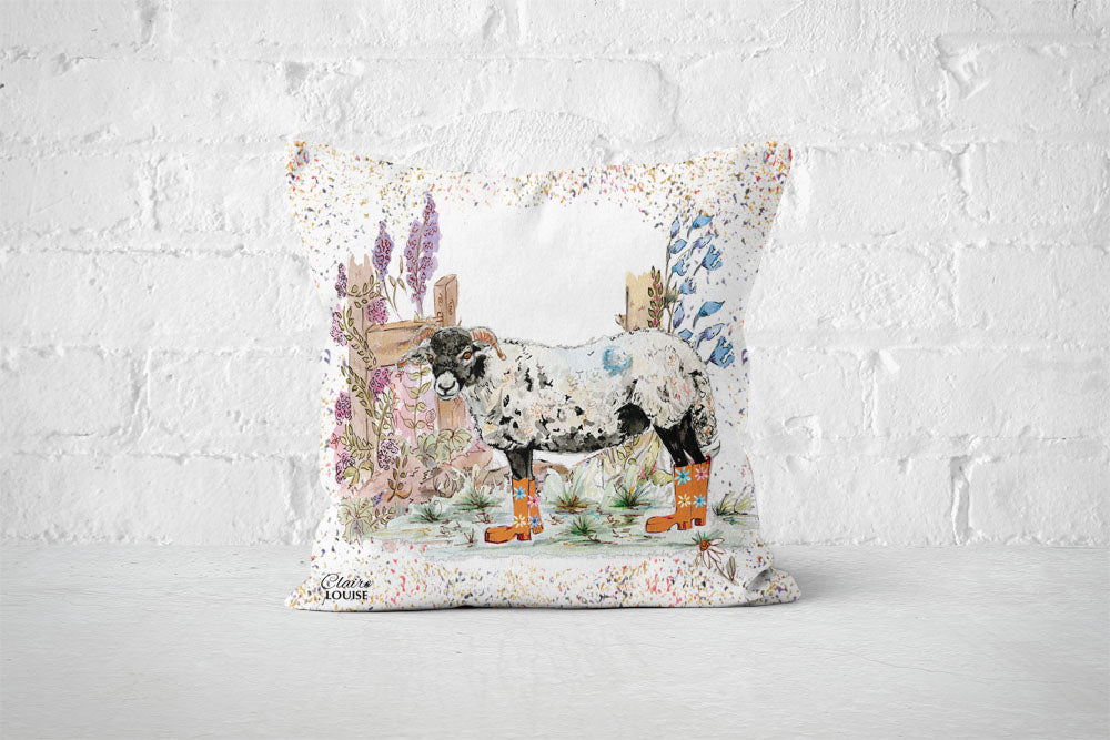 Sheep Bouquet Boots White Cushion