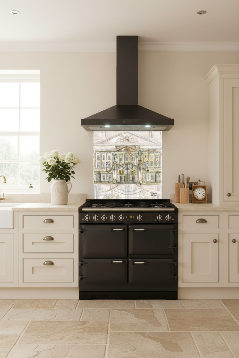 Buckingham Palace Splashback Cream Kitchen