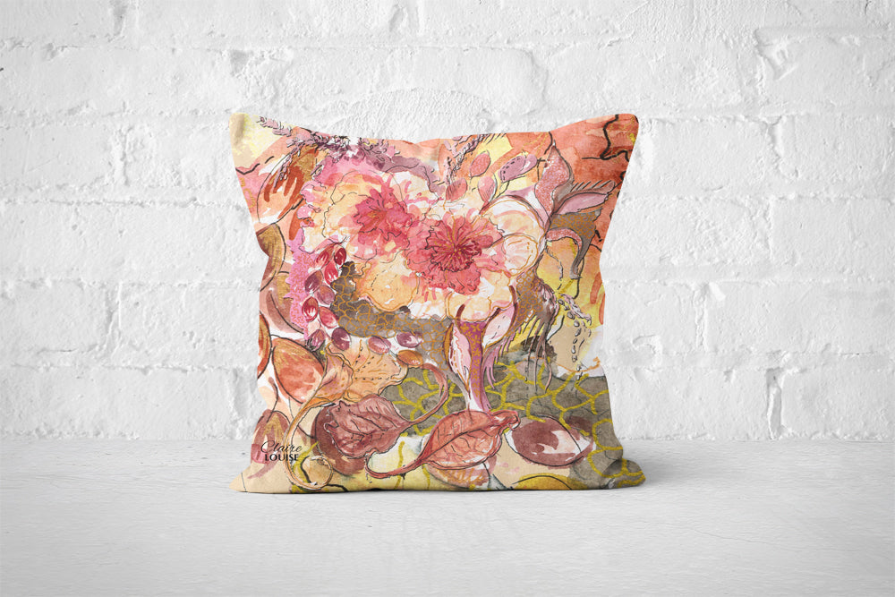 Burnt Sienna Bloom Cushion