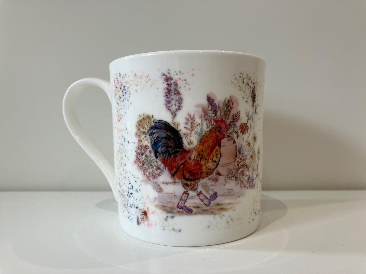Bouquet Boots Fine Bone China Mug Gift Set — Set of 6