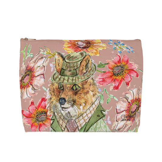 Cottage Floral Fox Cosmetic Bag