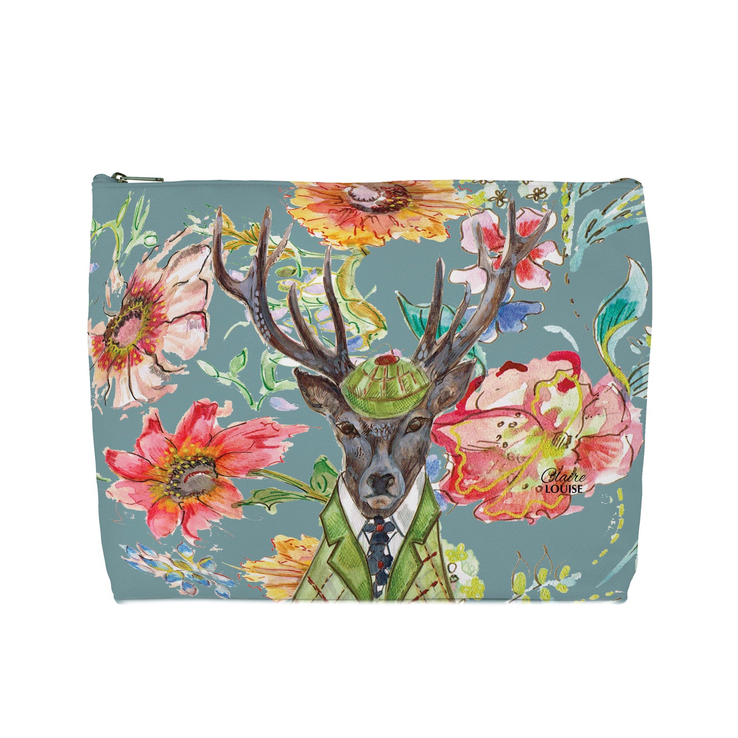 Cottage Floral Stag Cosmetic Bag