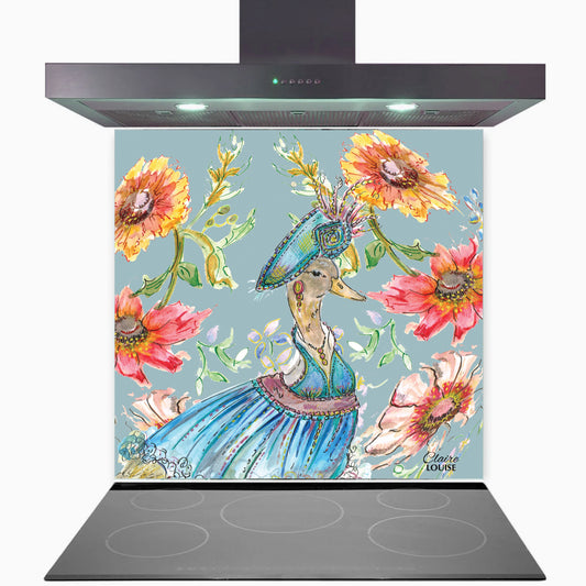 Cottage Duck Kitchen Glass Splashback
