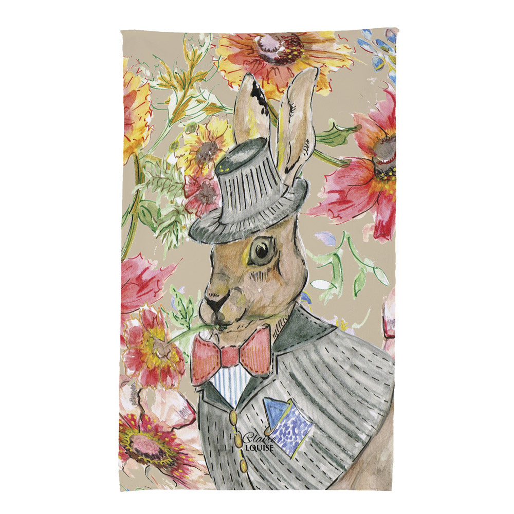 Cottage Hare Tea Towel