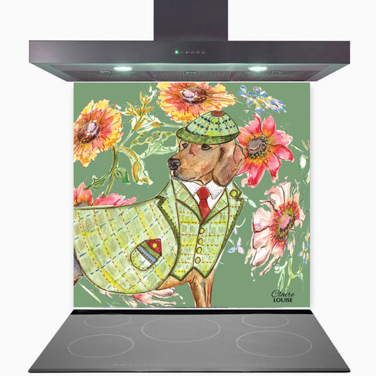Cottage Hound Kitchen Glass Splashback