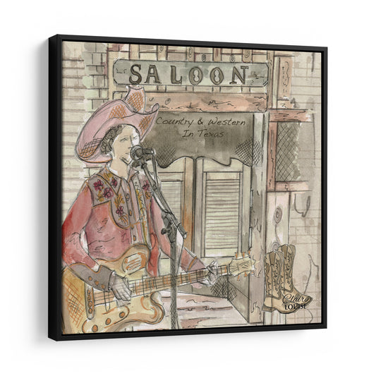 Country and Western Framed Canvas Print