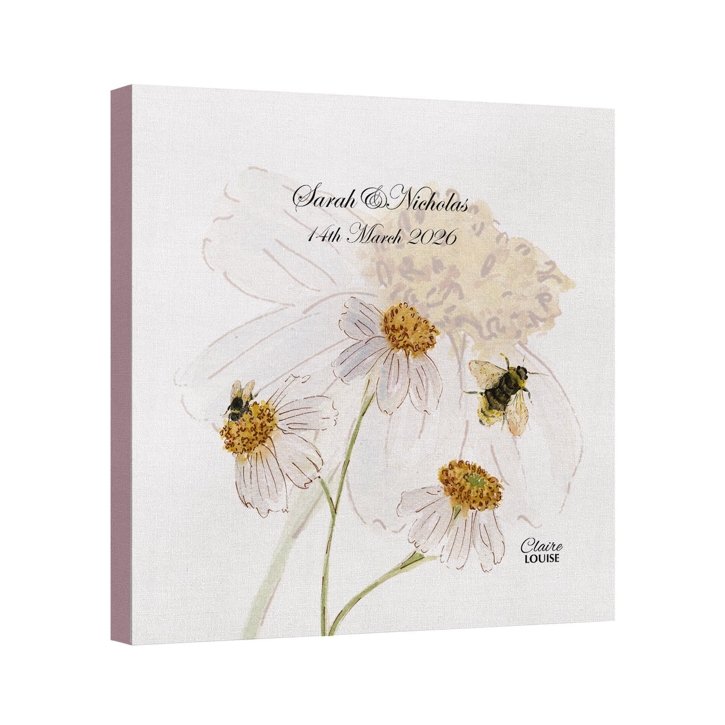 Daisies Wedding Canvas Print