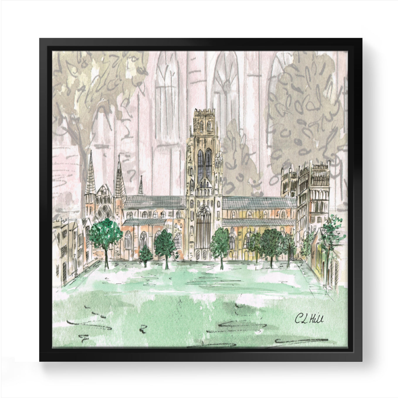 Durham Cathedral Framed Canvas Print