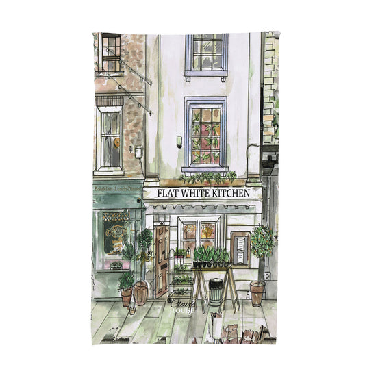 Flat White Kitchen Tea Towel