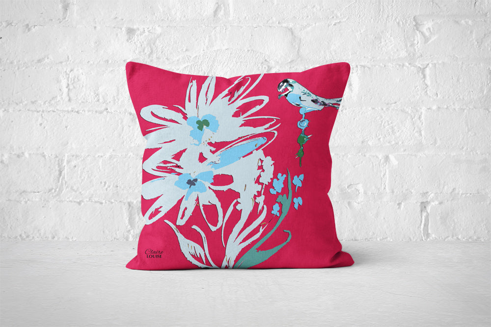 Flora Magenta Cushion
