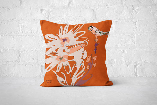 Flora Burnt Orange Outdoor Cushion