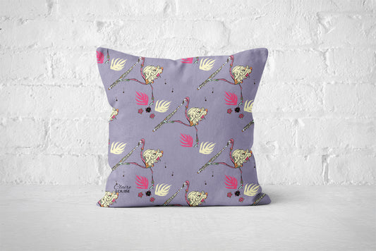 Florence The Flamingo Simplistic Print Cushion