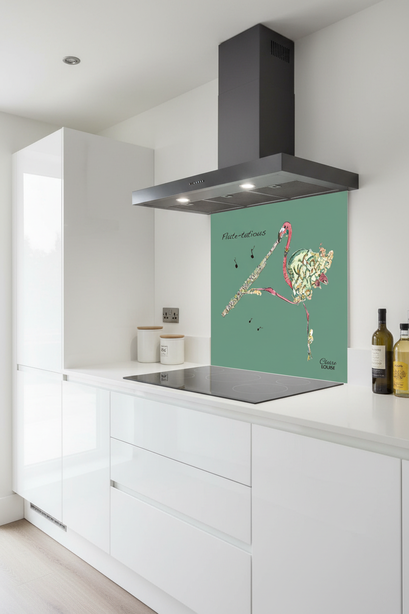Flute-tatious Splashback White Kitchen