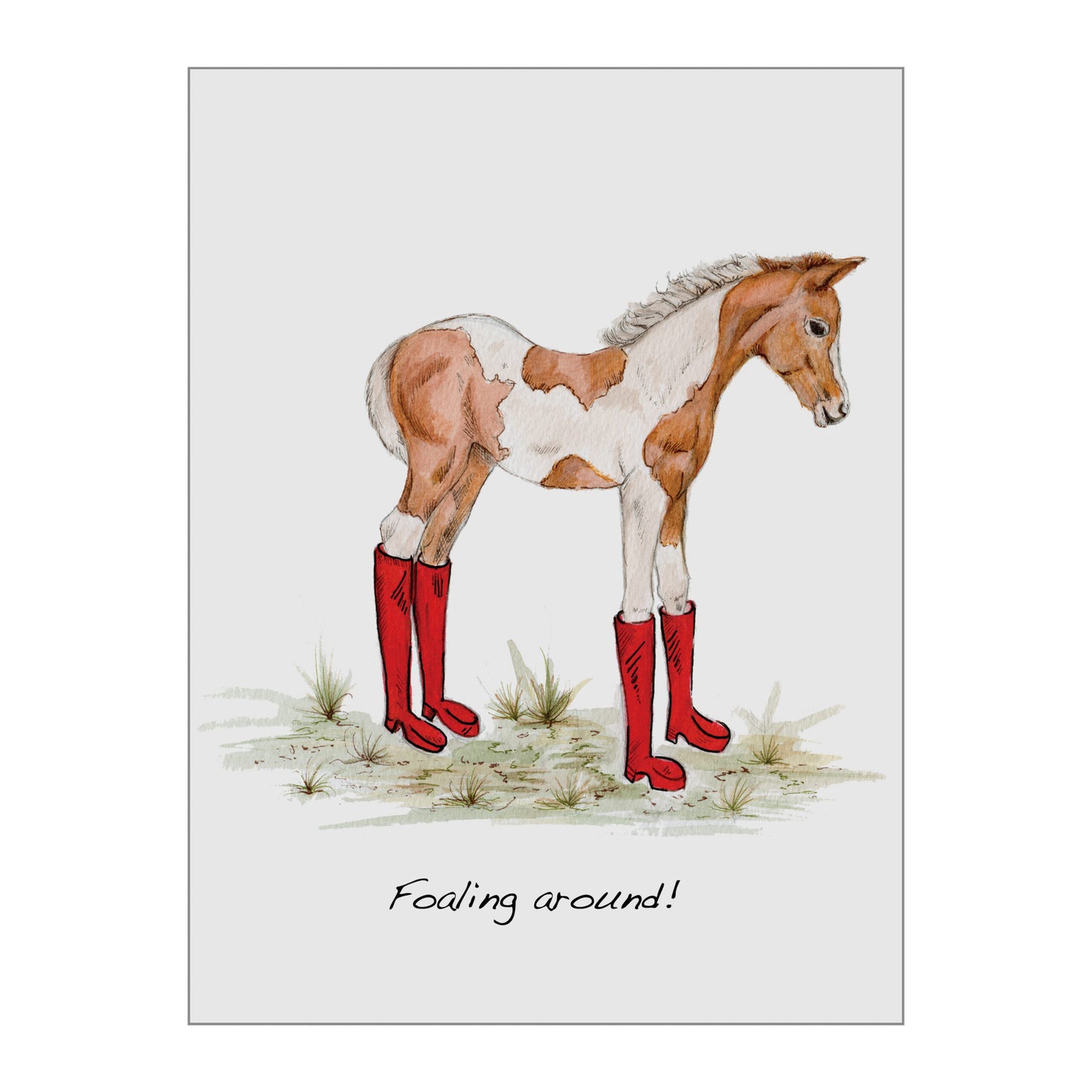 Foal In Boots Glass Wall Art