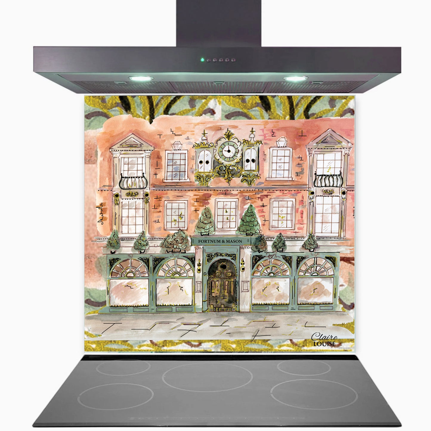 Fortnum And Mason Kitchen Glass Splashback