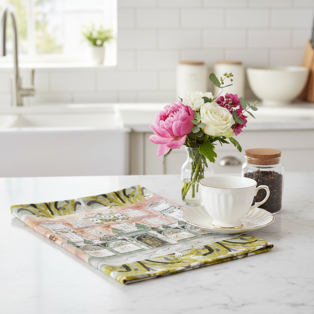Fortnum And Mason Tea Towel – Lifestyle Shot