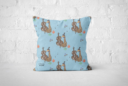 George The Giraffe Simplistic Print Cushion