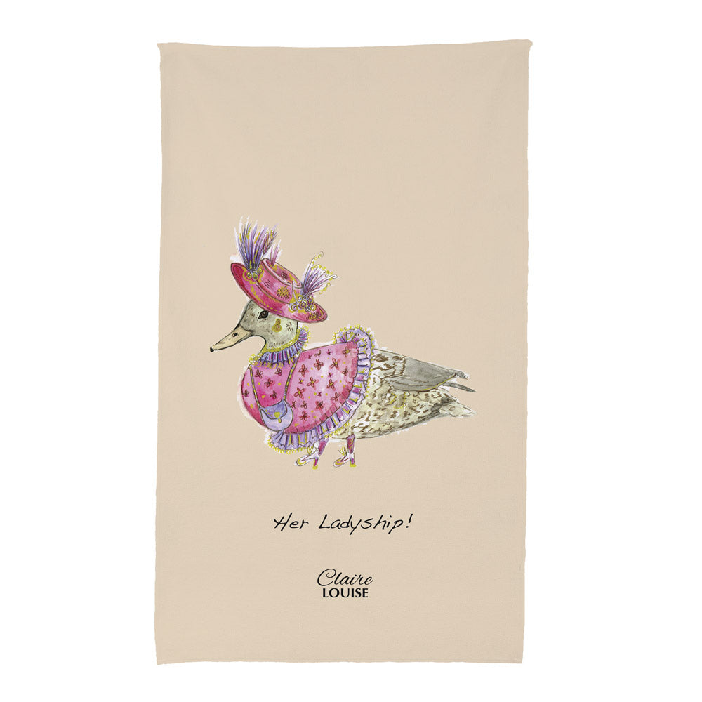Her Ladyship Beige Tea Towel