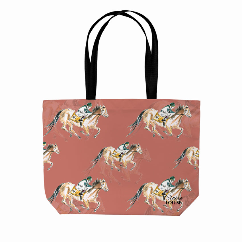 Horse racing double sided print shopper