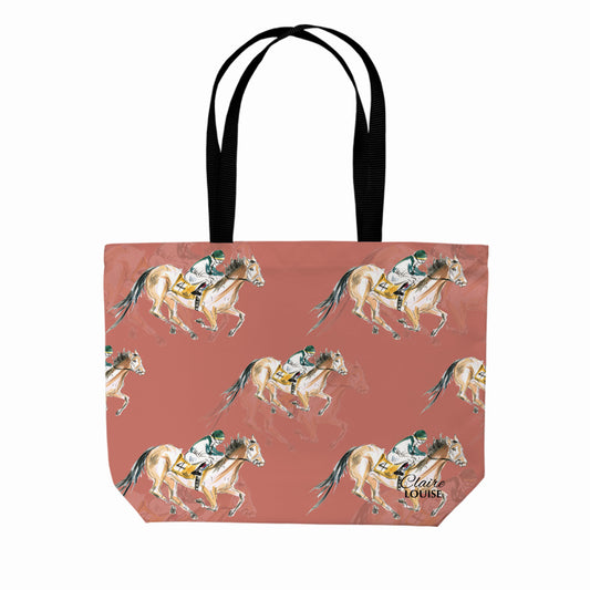 Horse racing double sided print shopper