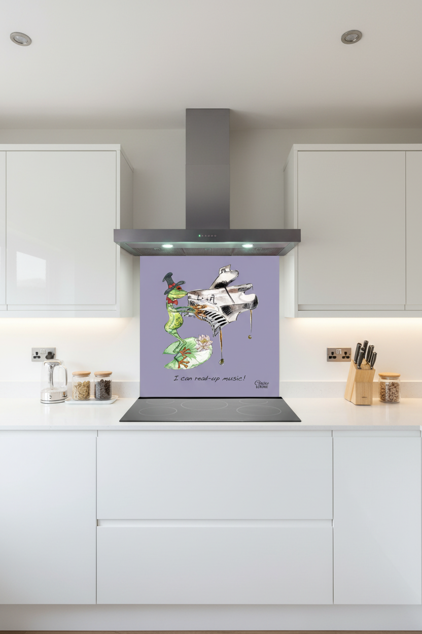 I Can Read-Up Music Splashback White Kitchen