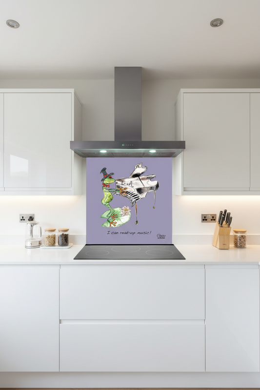 I Can Read-Up Music Splashback White Kitchen