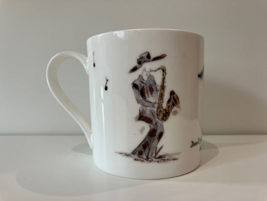 Saxophone Fine Bone China Mug