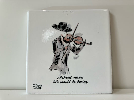 Violin Tile Coaster