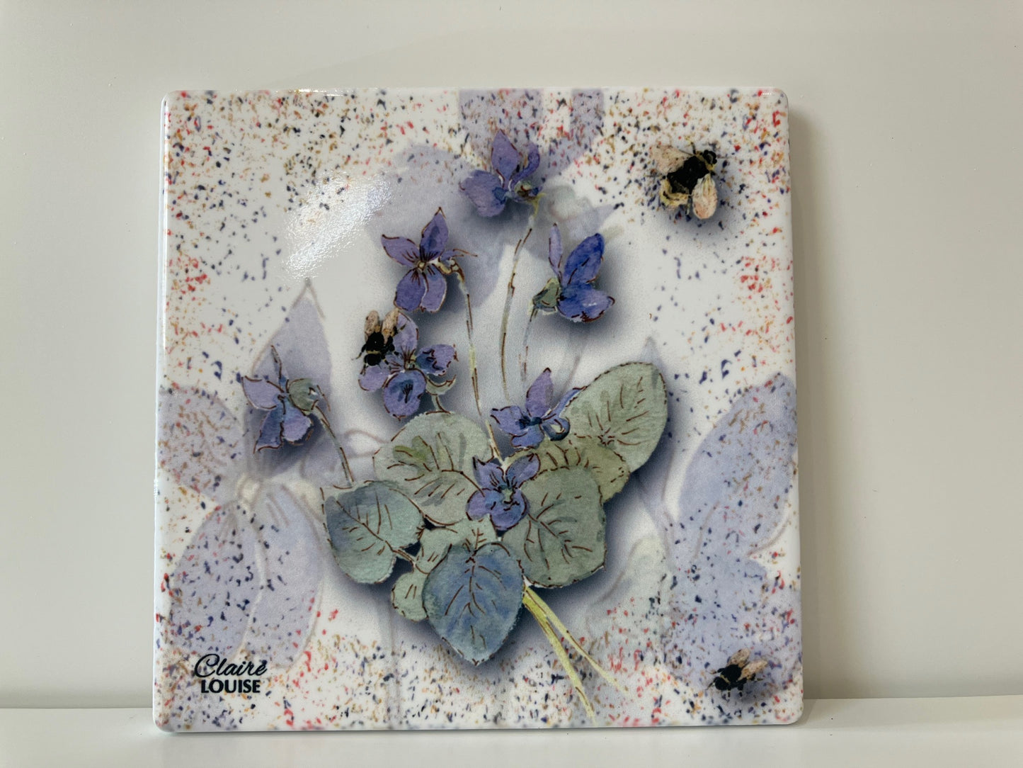 Morning Glories Wedding Tile Coaster