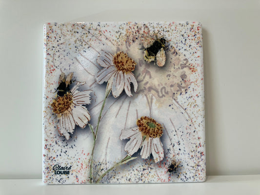 Daisies Tile Coaster