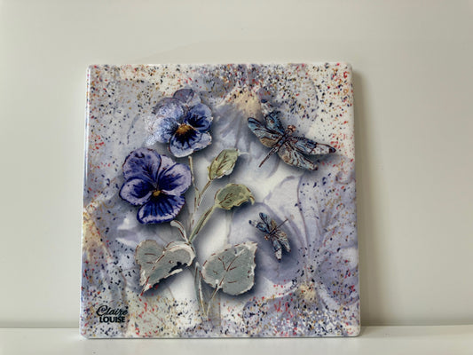 Pansies Tile Coaster