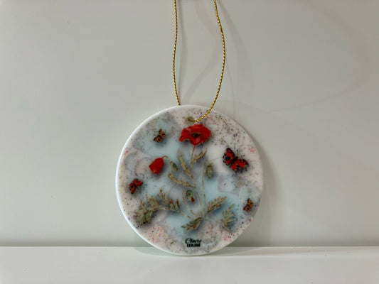 Poppies Hanging Ornament