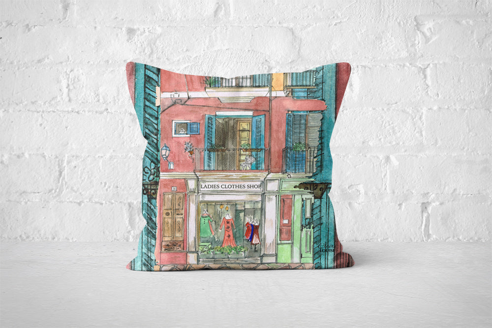 Ladies Clothes Shop Cushion