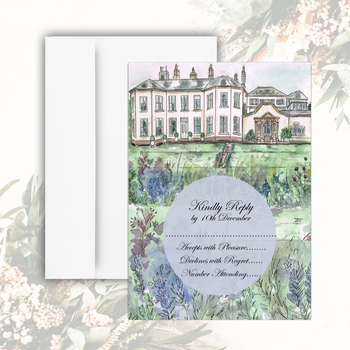 Lartington Hall In Bloom RSVP Card