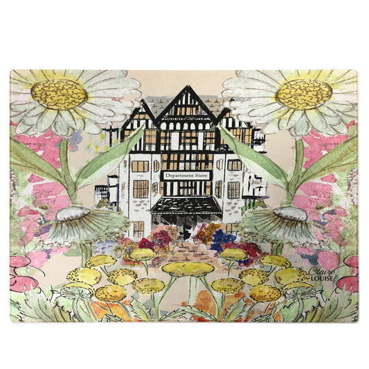 Liberty In Full Bloom Glass Chopping Board