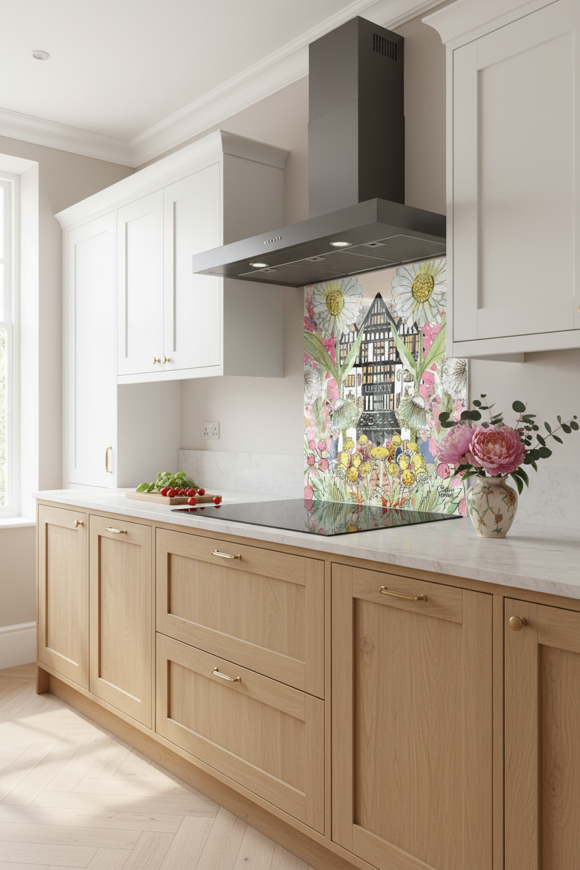Liberty in Full Bloom Splashback Elegant Kitchen
