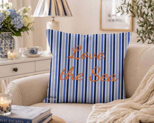 Love the Sea Stripe Cushion