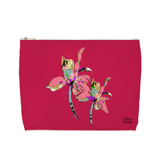 Magenta Iris Cosmetic Bag